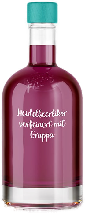 
                                Heidelbeerlikör verfeinert mit Grappa
                            
