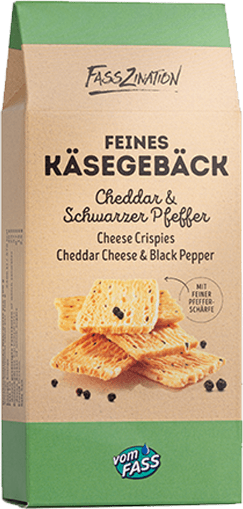 Käsegebäck Cheddar & schwarzer Pfeffer