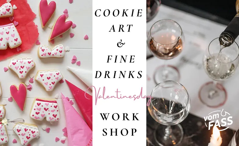 Cookie Art & Fine Drinks! Valentines Edition