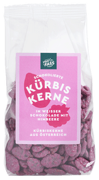 Kürbiskerne dragiert mit Himbeere