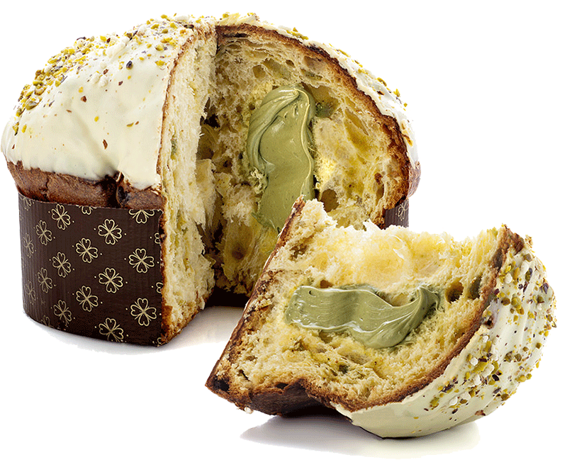 Panettone mit Pistazienfüllung