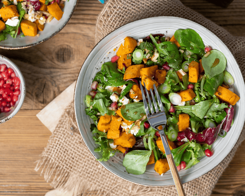 Salat mit Süßkartoffel