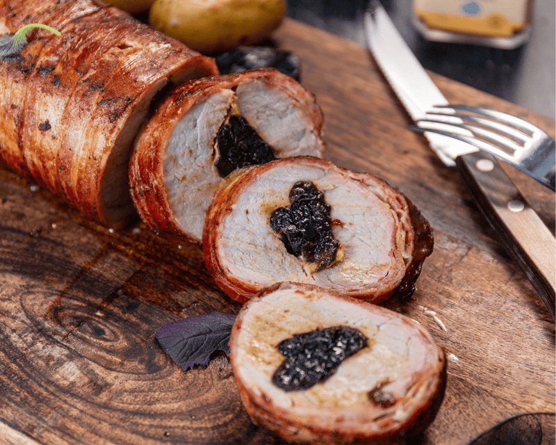 Gefülltes Schweinefilet mit Pflaumen Balsam-Star