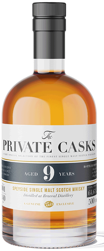 
                                Speyside Single Malt Scotch Whisky Distilled at Braeval Distillery Single Cask # 9900109, 9 Jahre (500 ml)
                            