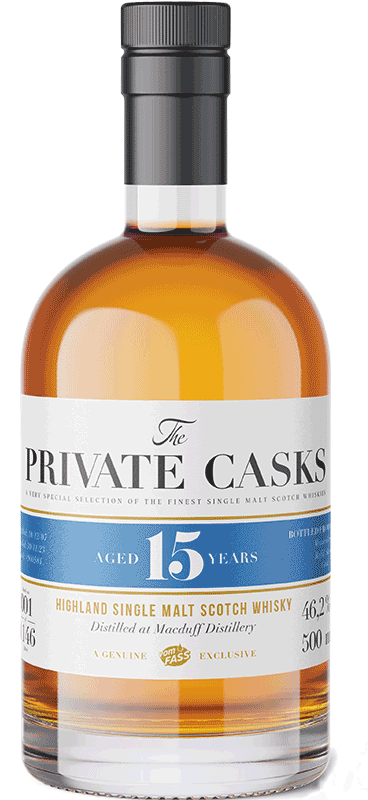 
                                Highland Single Malt Scotch Whisky Distilled at Macduff Distillery Single Cask #L900584, 15 Jahre (500 ml)
                            