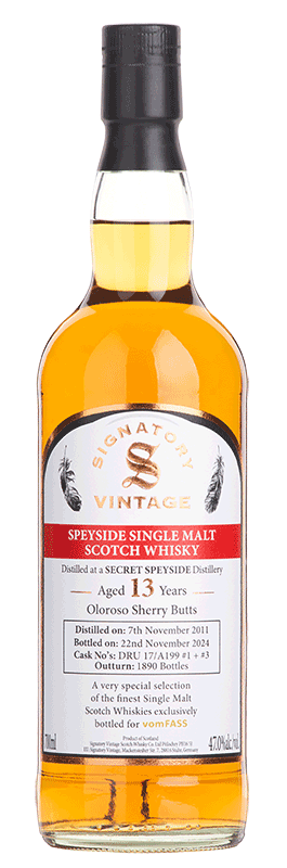 
                                Speyside Single Malt Scotch Whisky Distilled at a Secret Speyside (M) Distillery 13 Jahre (700 ml) 
                            