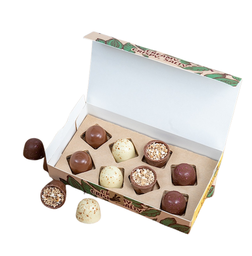 Belgische Pralinen, mit Karamell