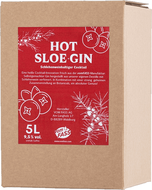 Hot Sloe & Gin, 5 Liter Bag in Box